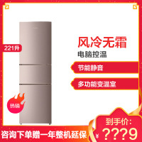 容声冰箱(Ronshen)BCD-221WKD1NE 家用冰箱221L风冷无霜 电脑控温 多功能变温室