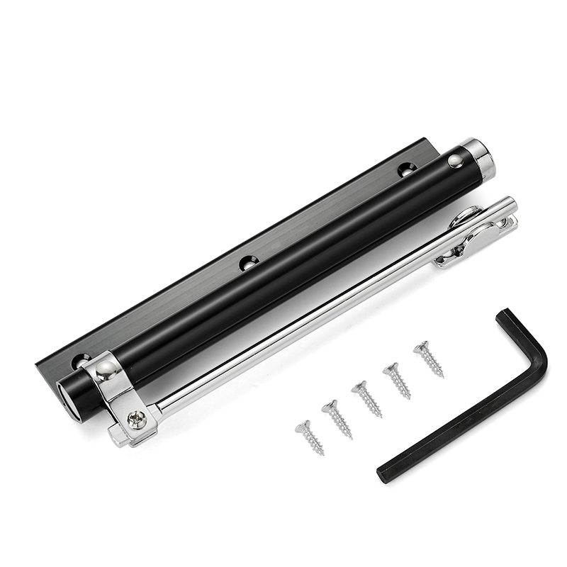 简易闭器家用自动关器液压缓冲自动弹簧闭合器免打孔静音 【炫黑色】 其它