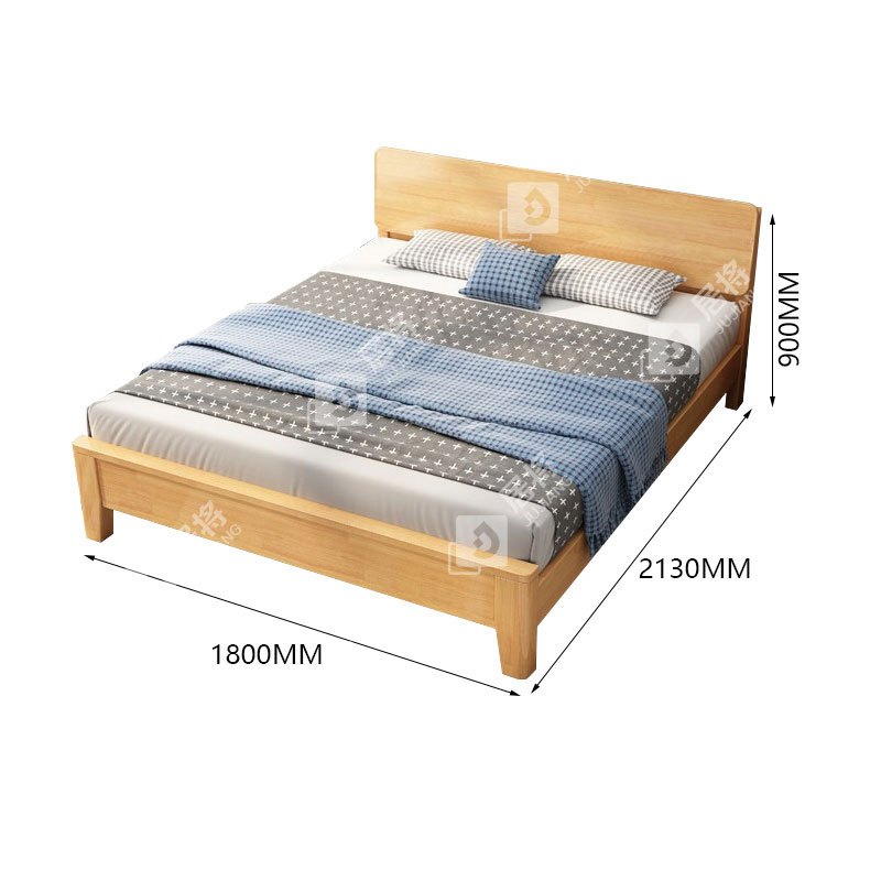 居将 JJ4031120 实木床宿舍家具1.8米双人床高清大图