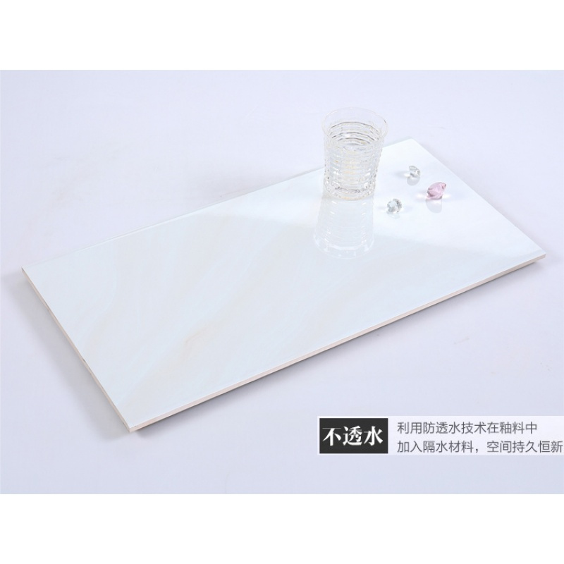 斜石纹白色墙砖300x600厨房墙砖地砖浴室砖釉面瓷片阳台砖不透水壹德壹