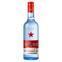 [保证正品]红星蓝瓶二锅头白酒 53度绵柔8陈酿 高级清香型 500ml*12瓶 整箱装