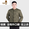 YANXU弹力棉衣男内胆小棉衣劳保服保暖棉服男冷库加厚工作服棉U 175体重100-125斤 棕黄无外口袋棉衣