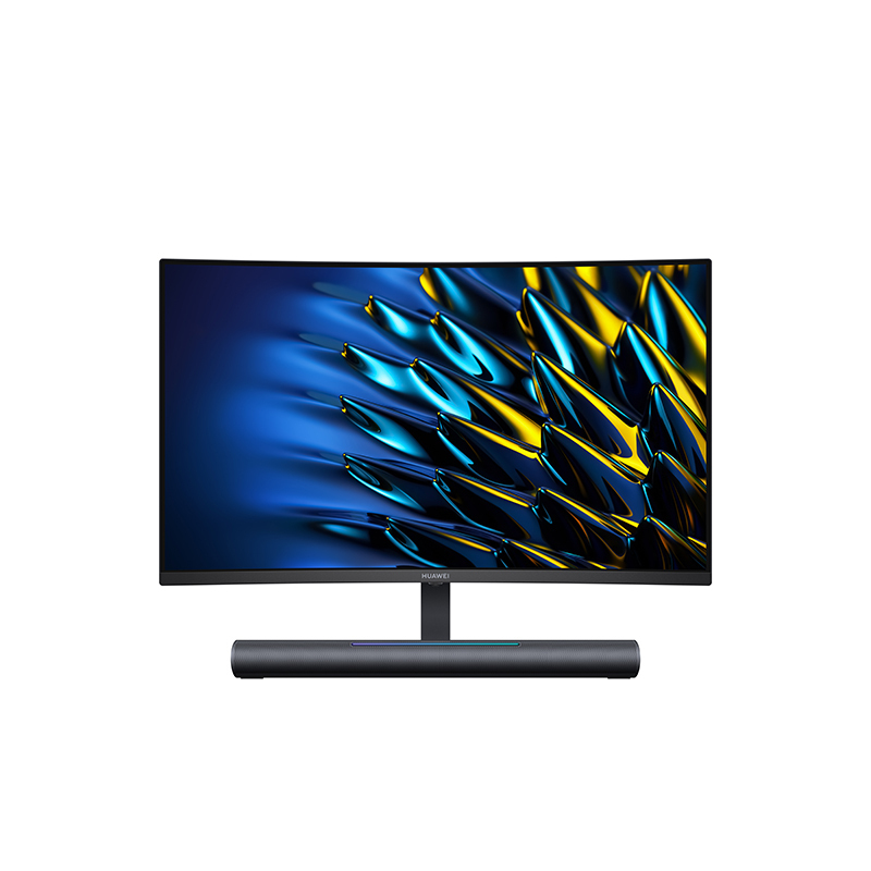 华为HUAWEI MateView GT 27英寸2K超清曲面屏显示器 165Hz刷新率90% P3色域 HDR10 低蓝光无频闪莱茵护眼认证 SoundBar立体声场 双MIC