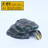 乌龟晒台爬梯躲避爬台爬坡宠物晒背台小乌龟造景鱼缸造景装饰套餐