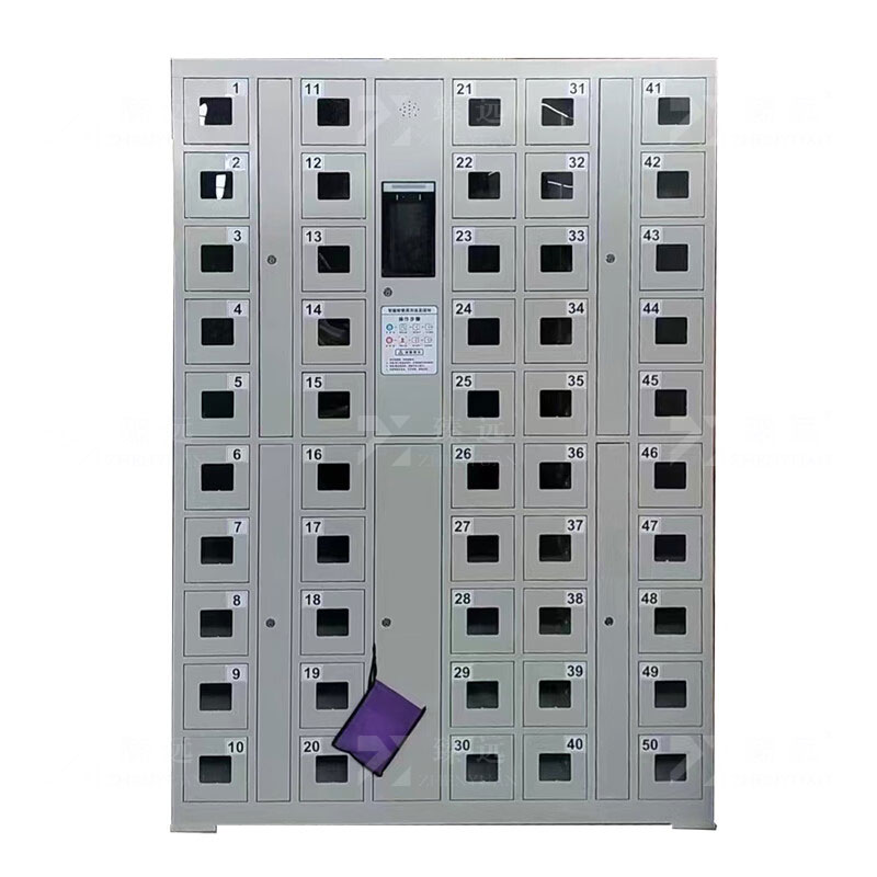 臻远 ZY-X381 50门人脸识别手机管理柜在位监测手机柜智能柜 带定位功能高清大图