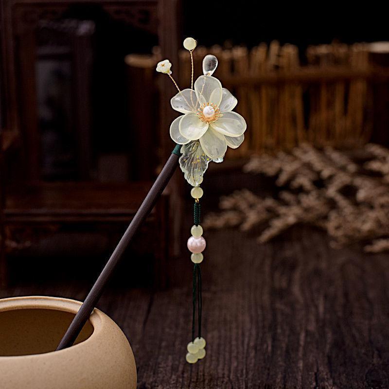 木簪子古风饰品小清新文艺发簪日常古风盘发簪子铃兰花朵汉服头饰七夕