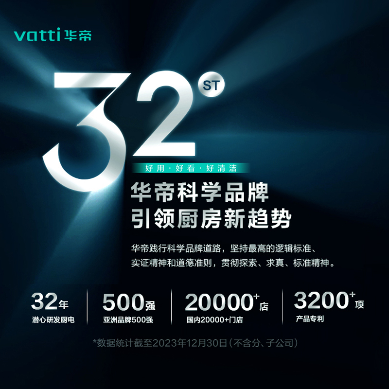 华帝(Vatti)三腔·创世S7+89B 顶吸欧式24m³大吸力抽油烟三体自清洁5.2KW火力燃气灶天然气高清大图