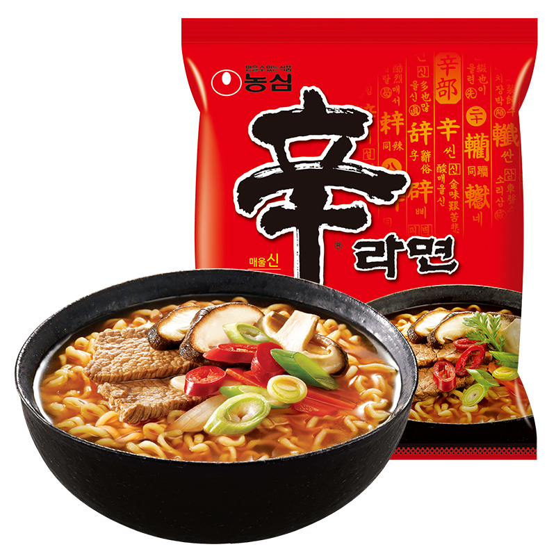 农心 韩国进口 辛拉面 袋面 方便面速食食品 120g*5 五连包