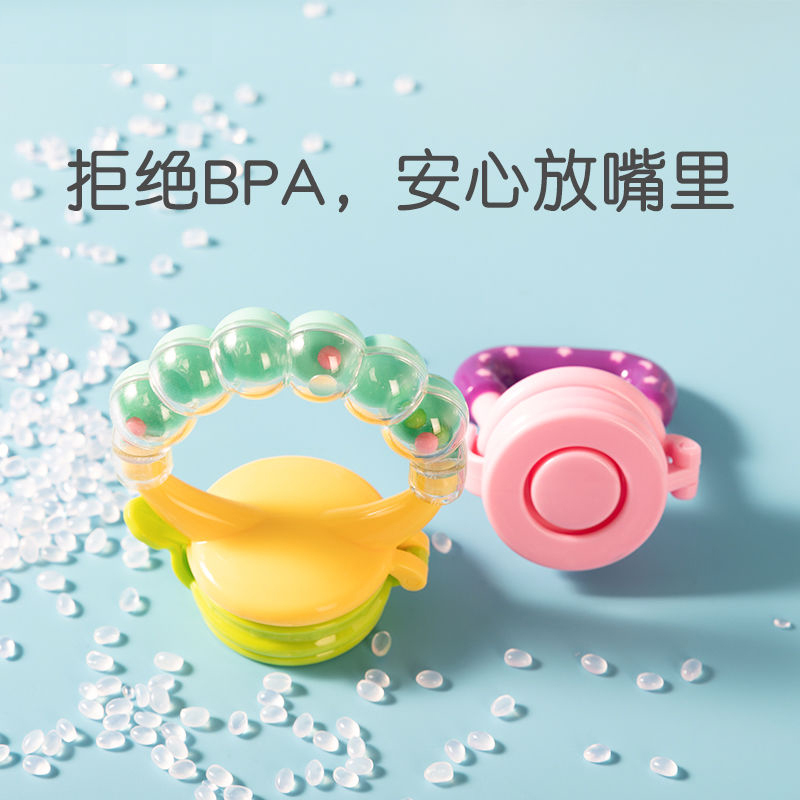 辅食器3网袋果蔬喂养长牙奶嘴6月星星款紫色(裸装配一网袋)>800_800