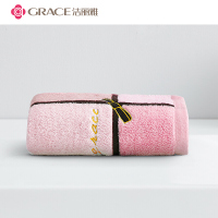 洁丽雅(Grace)洁丽雅礼·物毛巾 洗脸巾(110G/条,72*34cm)柔软吸水成人全棉蝴蝶结提花洗脸毛巾单条装 红