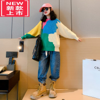 可莉允女童毛衣秋冬款加绒厚大儿童针织打底衫2022新款冬季洋气女孩上衣