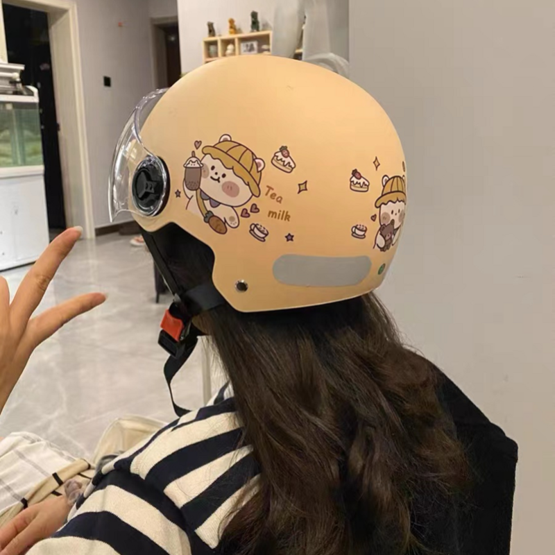 3c认证电动车头盔男女士四季通用电瓶摩托车盔帽夏季半盔国标