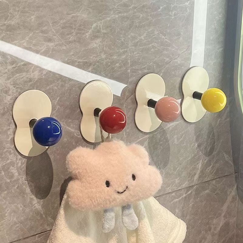 多巴胺ins风发箍发圈浴室收纳架子免打孔头绳发饰皮筋挂钩高清大图