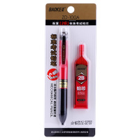宝克 ZD100A 标准学生专用铅笔 涂卡铅笔 2B铅笔 1支笔+1个铅芯 /卡 12卡/盒
