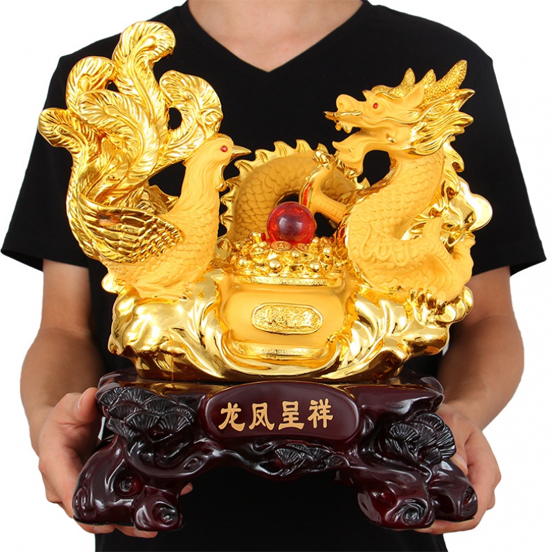 美帮汇龙凤摆件中国风大号龙凤呈祥工艺品家居新房桌面创意摆设高清大图
