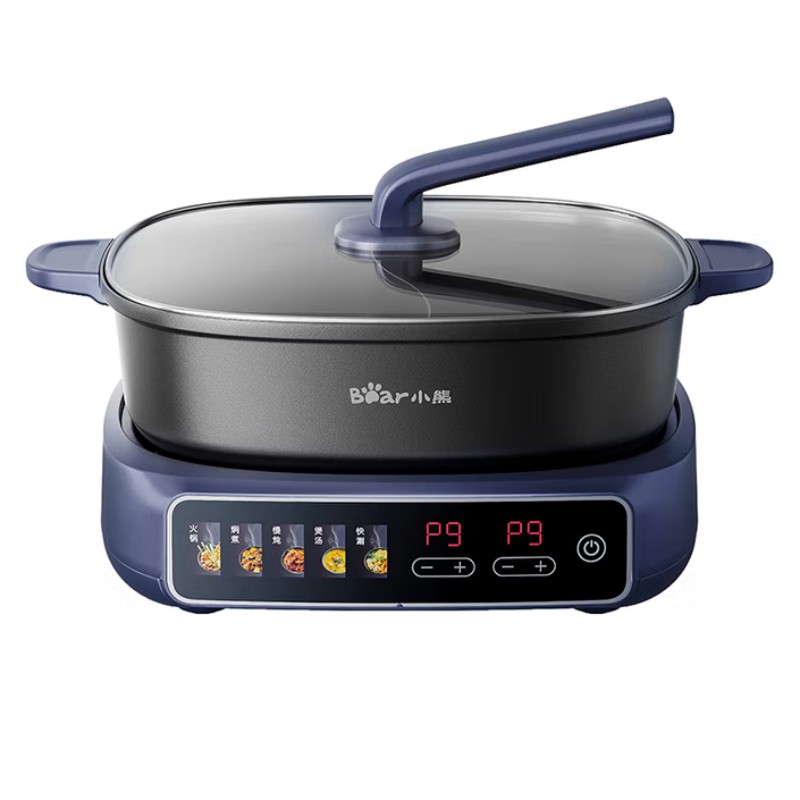 小熊(Bear)电火锅DHG-Q65V1 鸳鸯锅6.5L 家用火锅【分控鸳鸯】 9档精妙控温