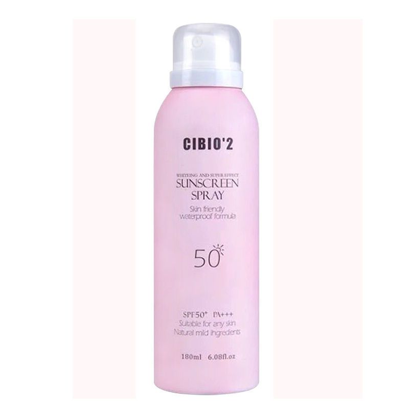 泰国CIBIO&amp;amp;apos;2美白防晒喷雾全身面部补水保湿透明隔离spf50孕妇可用 粉色-美白防晒
