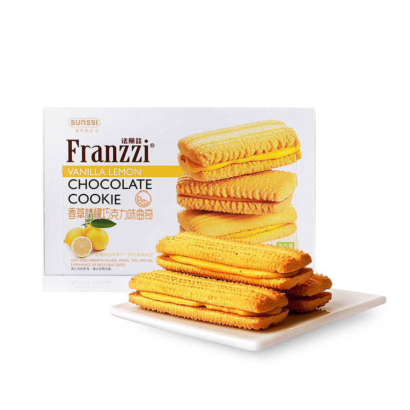法丽兹曲奇饼干126克香草柠檬巧克力味