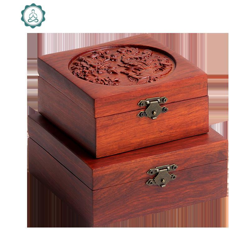 红木首饰盒花梨木收纳盒珠宝手串中式印章收藏盒饰品盒