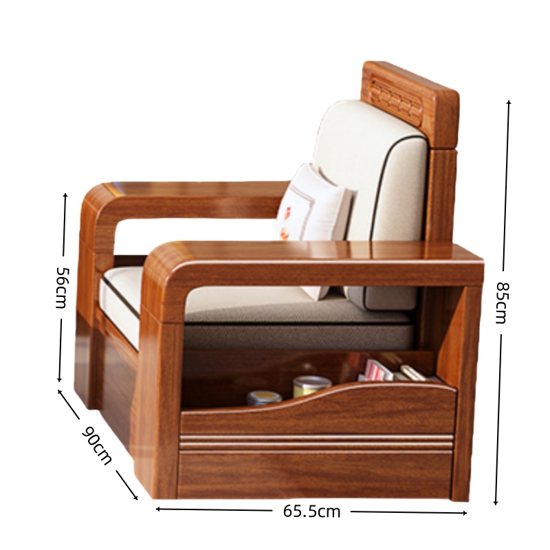 智叶舟沙发单人位90*65.5*85cm张高清大图