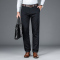老爺車(LAOYECHE)休闲裤修身直筒黑色秋冬季弹力男裤商务青年冬季款裤子男休闲裤