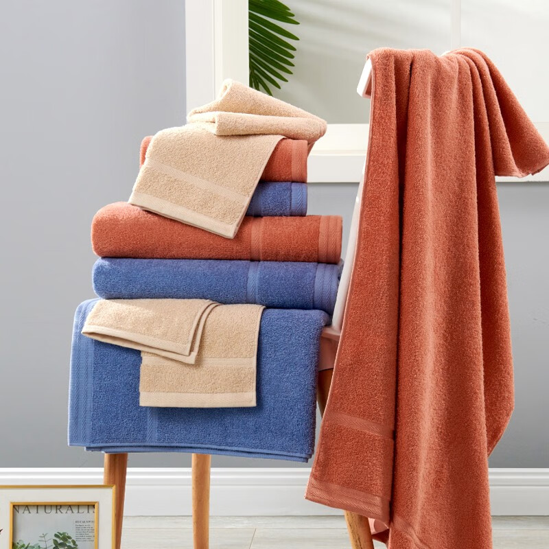 洁玉 云舒毛巾 颜色随机(GJ)毛巾礼盒套装 双条装礼盒J2701-B