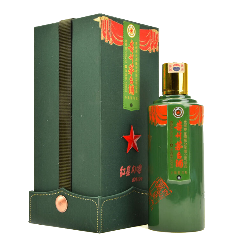 贵州茅台红星闪烁军旅纪念酒53度酱香型500ml单瓶礼盒装参数