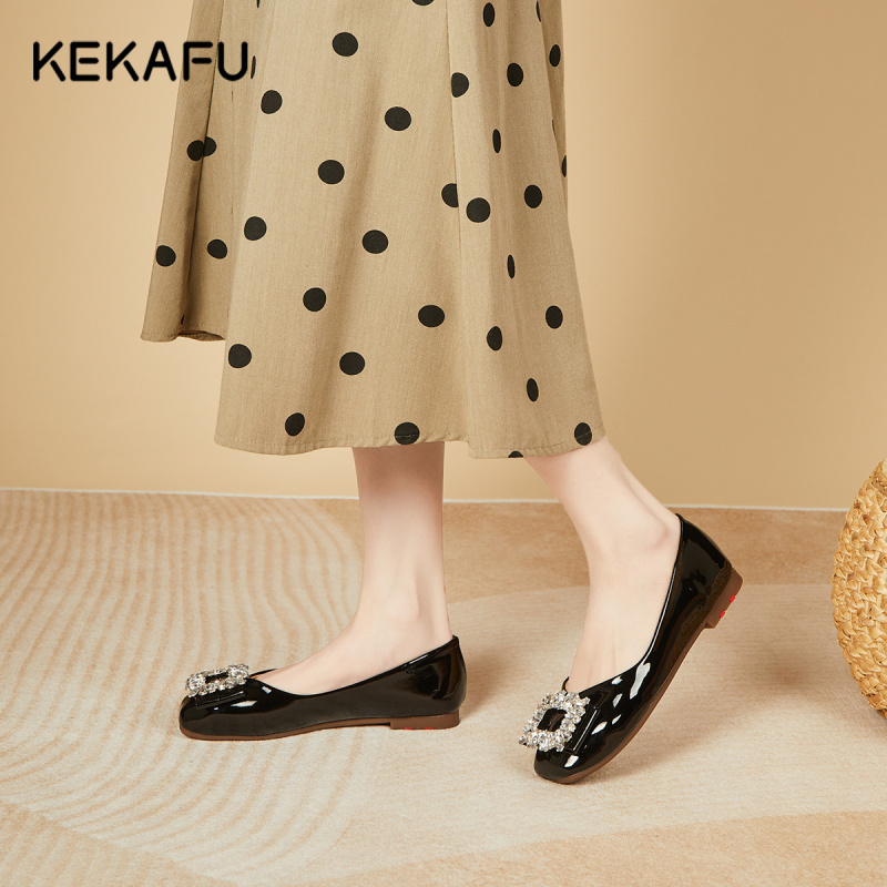 珂卡芙法式单鞋女2023年夏季新款气质仙女风平底鞋软底瓢鞋