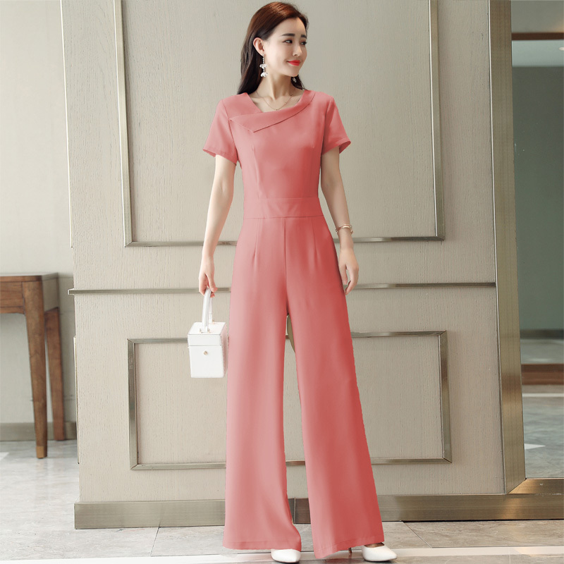 连体裤夏款套装女时尚两件套女士新品韩版时尚气质显瘦阔腿裤裙潮