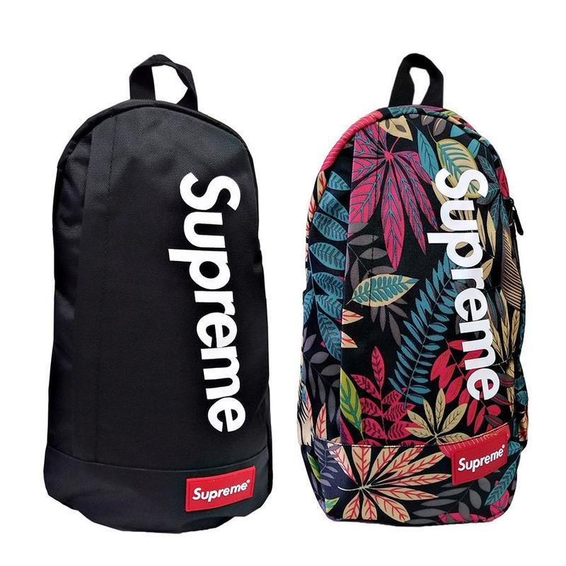 男士包supreme胸包大韩版女包学生书包帆布潮流ins单肩背包斜挎包红