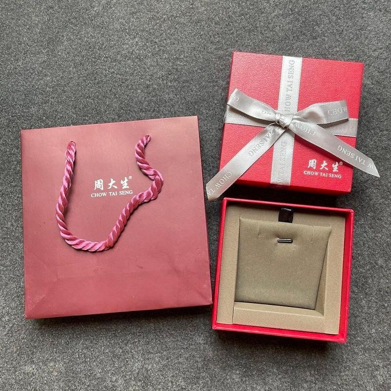 适合周大生生包装盒项链盒吊坠盒戒指盒耳钉盒珠宝首饰收纳盒子项链盒