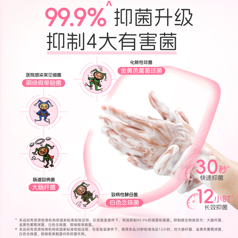 狮王趣净泡沫抑菌洗手液纯净爽肤香全家温和洁净儿童洗手液250ml高清大图