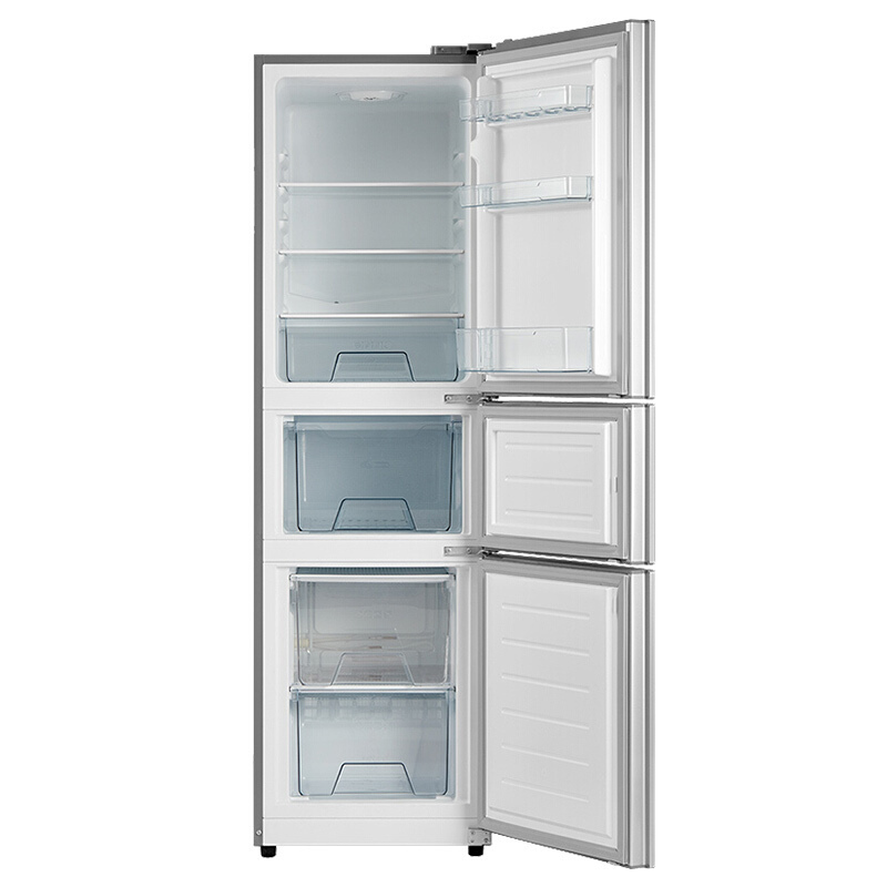 美的(midea) bcd-213tm(e)三门三温家用节能小电冰箱 冷藏冷冻大容量