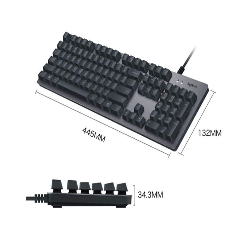 LTSM 罗技 K840时尚机械键盘 游戏机械键盘 非樱桃轴 罗技机械轴 高速触发 阳极铝 绝地求生 吃鸡键盘