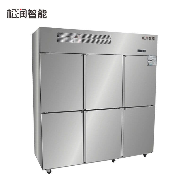 松润智能 商用不锈钢酒店学校医院厨房用冰箱TD2209DF立式风冷六门双温柜风冷双温1450L图片
