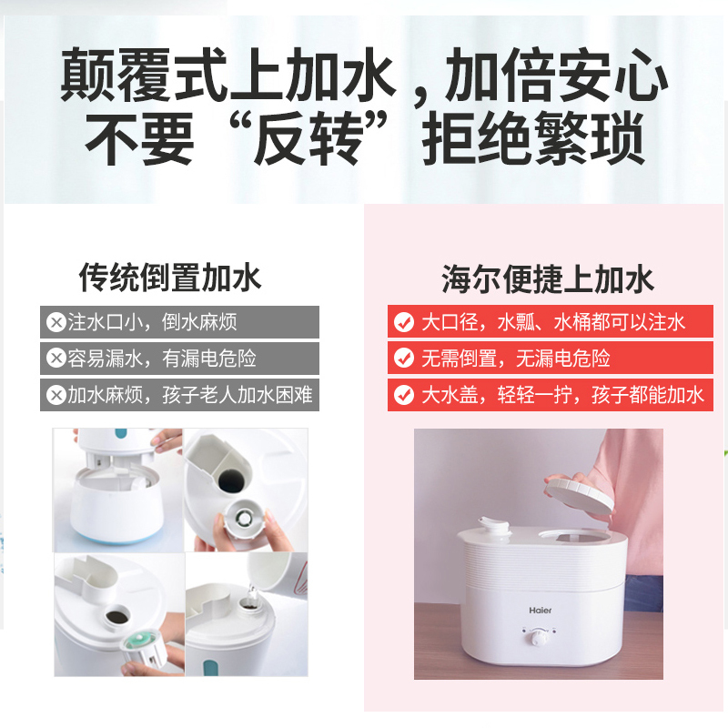 海尔(Haier)SCK-PJ8002A空气加湿器家用过滤空调加湿香薰机
