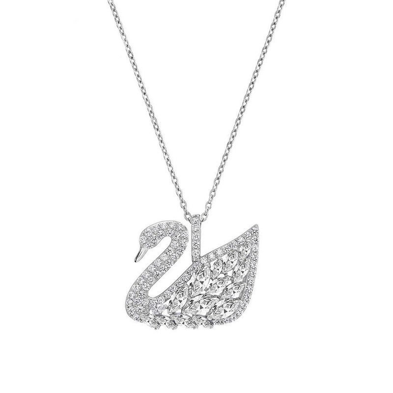 SWAROVSKI 施华洛世奇 SwanLake人造水晶银色天鹅女士项链吊坠5169080