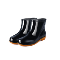 粤冠星(YUEGUANXING) 0358牛筋底耐磨防滑雨鞋水鞋 黑色低筒-2双装(码数备注）