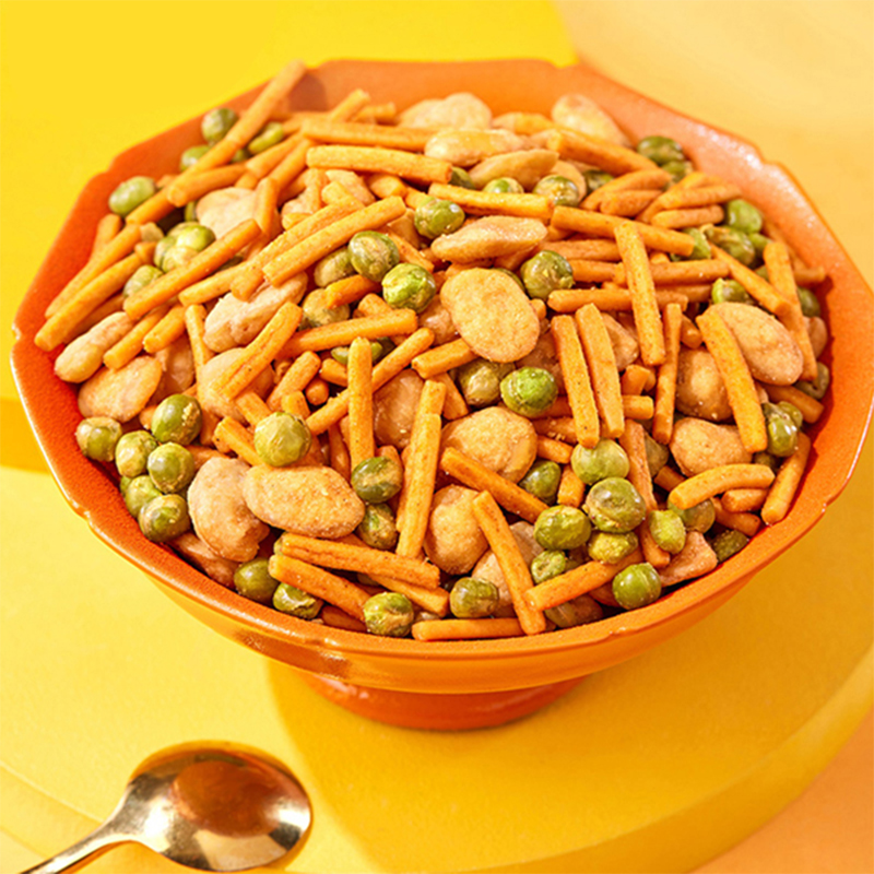 甘源蟹黄味258g虾条豆果蚕豆兰花豆办公室解馋零食小吃网红下午茶高清大图