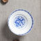 LICHEN 景德镇青花玲珑陶瓷碗 釉中彩陶瓷器饭碗 4.5英寸饭碗 微波炉适用 十个装