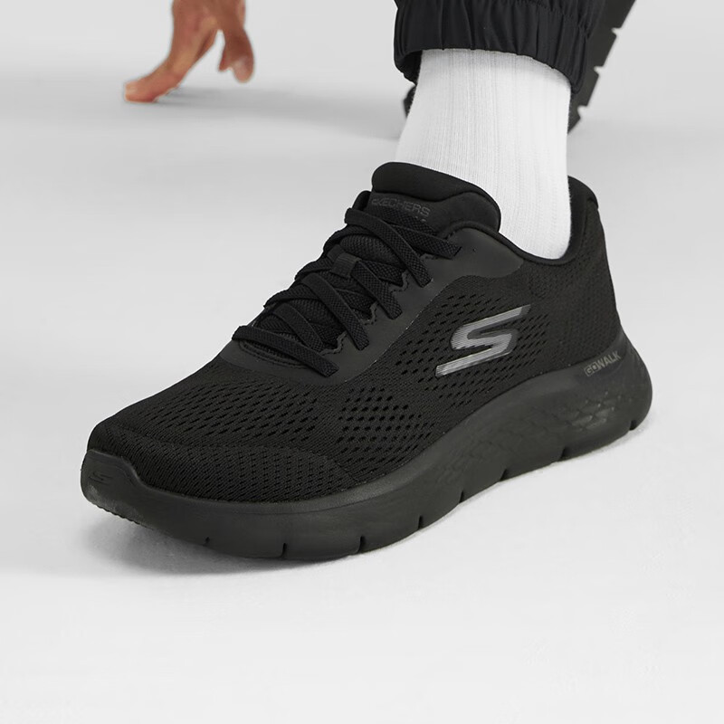 斯凯奇(skechers)男鞋23秋冬新款轻便舒适健步鞋软弹运动鞋透气休闲鞋