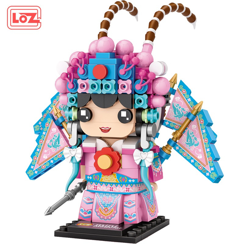 loz小颗粒积木拼装模型京剧戏曲经典中国潮风1543青衣