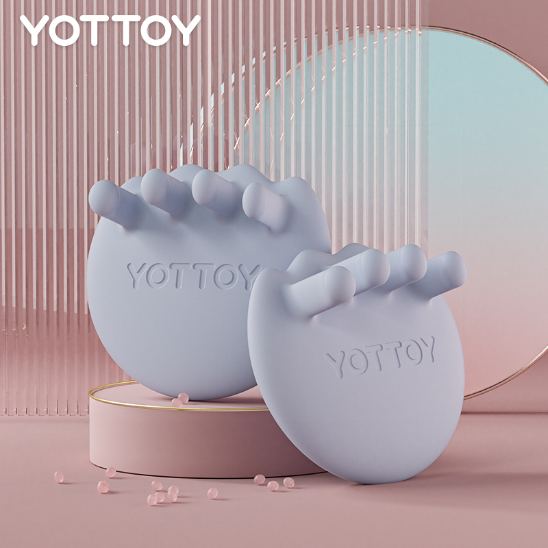 yottoy足弓训练器矫正脚趾足底女扁平足专用分趾锻炼抓力拇指外翻 奶雾蓝【一对装/柔软硅胶/防滑升级】