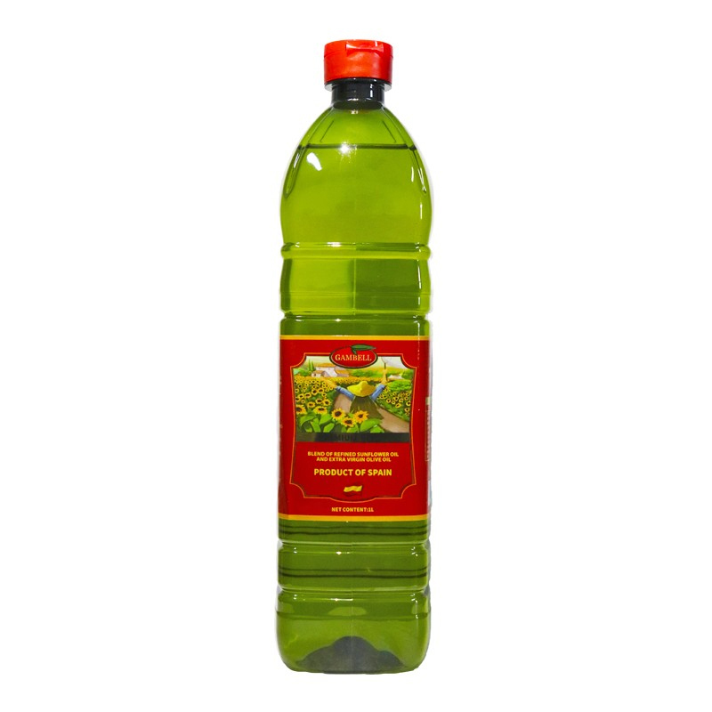 橄倍尔 橄榄葵花食用植物调和油1L*1桶 特级初榨橄榄油12%西班牙原装进口