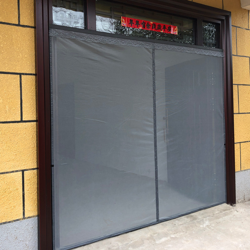 铝合金铁门魔术贴门帘大门免自吸门帘子打孔磁性定制防蚊窗网防蝇