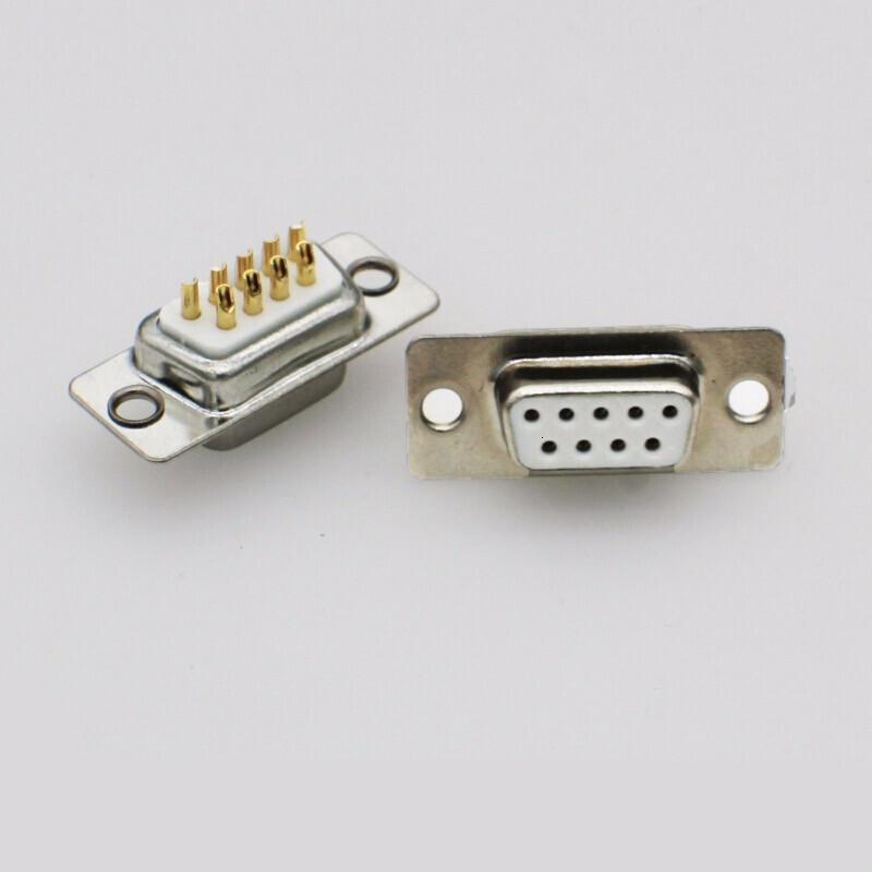 db92排九针串口头db9接头rs232插头串口焊线头plc公头母头