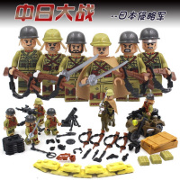 兼容乐高二战军事人仔八路军队士兵骑兵军官拼装积木玩具 国军358团