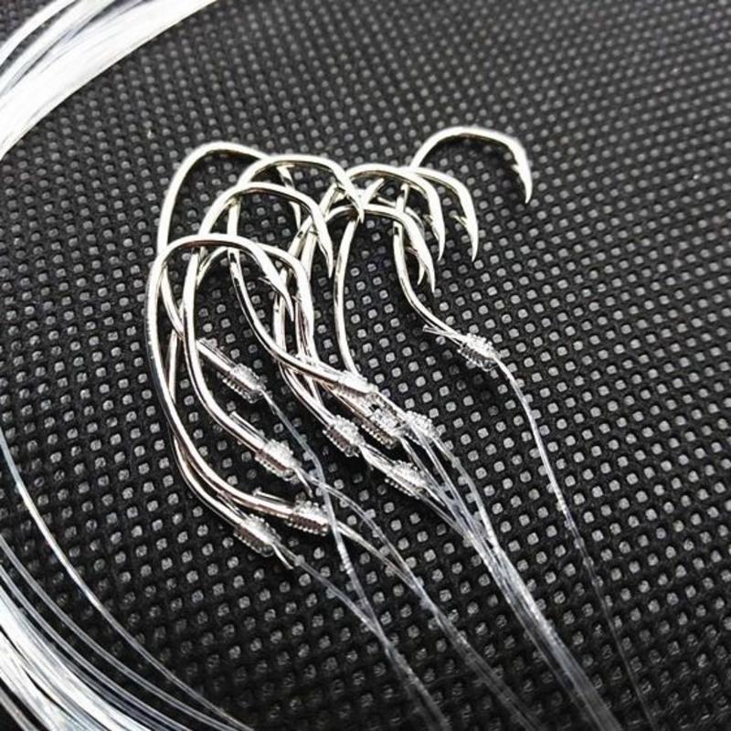 绑好鲈鱼钩手工绑制带线鱼钩子线钩海钓船钓钓鱼钩渔具配件单钩16号10