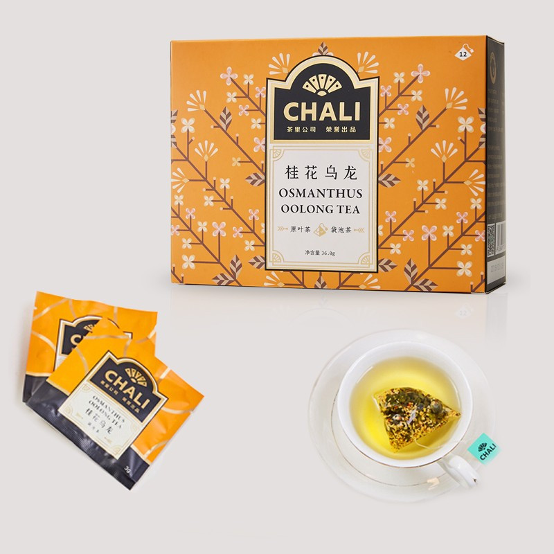 茶里 桂花乌龙12包独立包装盒装36g高清大图