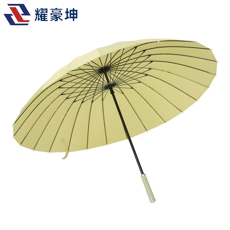 耀豪坤24骨自动长柄大号双人加固抗风暴雨伞HYUS/把高清大图